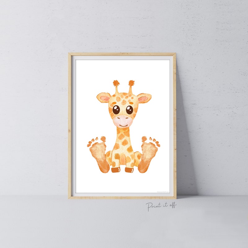 Baby Giraffes Footprint - Etsy