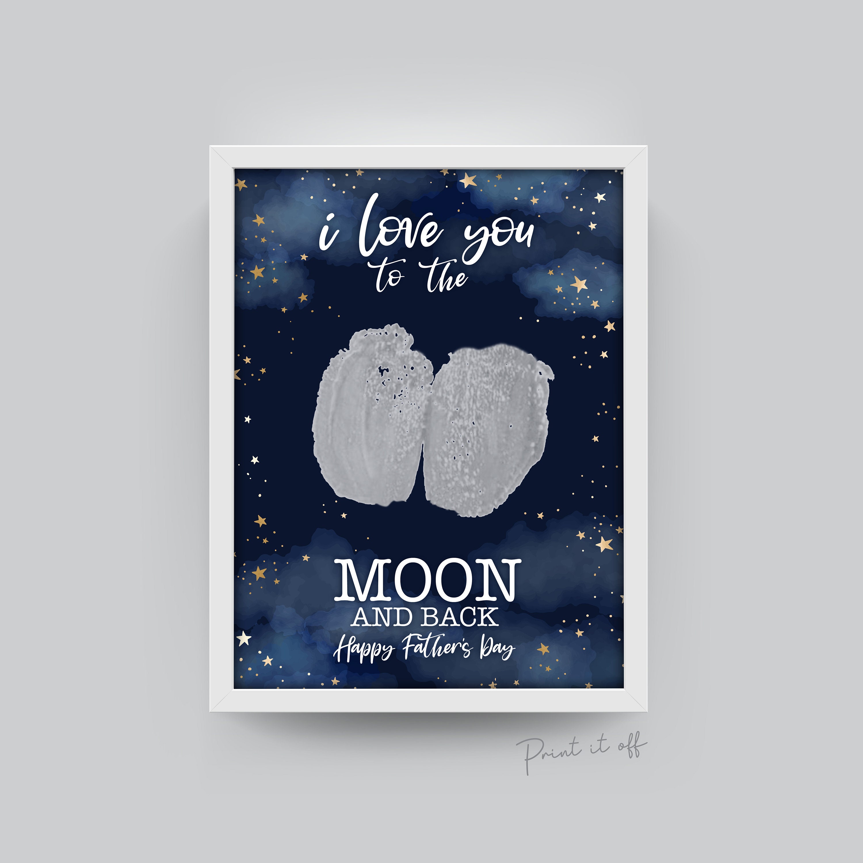 Love To The Moon Scrapbook Paper - 8 1/2 x 11