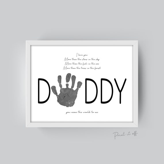 Personalised Dad Daddy Gifts Fathers Day Birthday Keepsake Print 