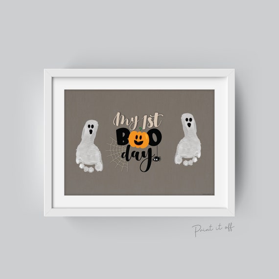 My 1st Boo Day / First Halloween Ghost Footprint Handprint Art