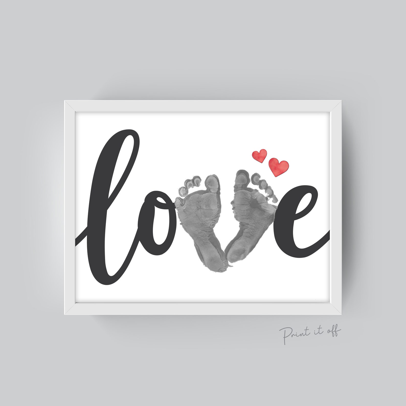 LOVE / Handprint Footprint Art Craft / Heart Love Valentine's Day / DIY ...