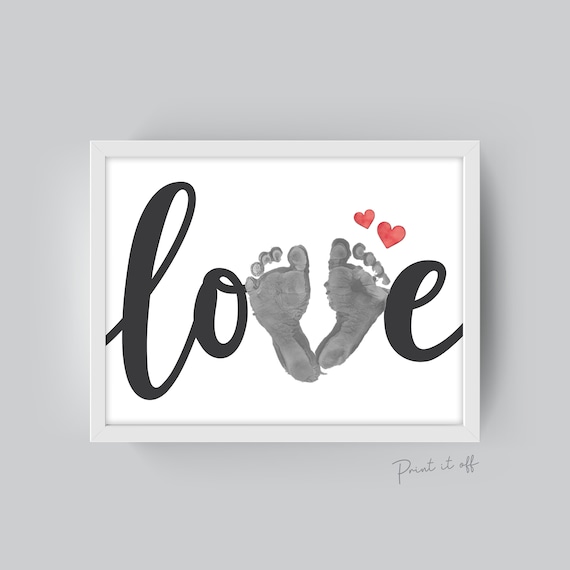 LOVE Baby Handprint & Footprint Kit – Printables by The Craft-at-Home Family