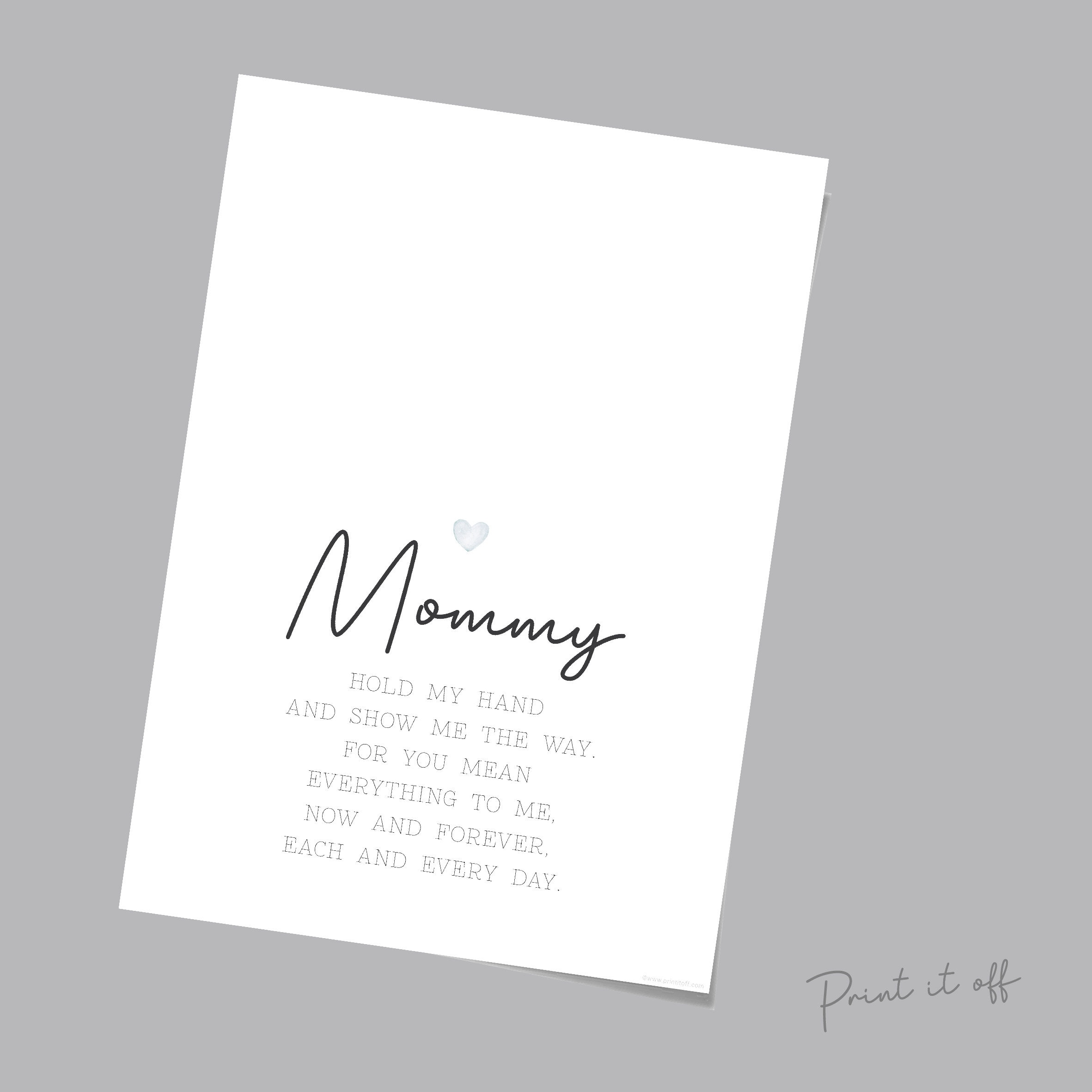Mommy Handprint Poem / Hand Art Craft Mom Mother's Day - Etsy