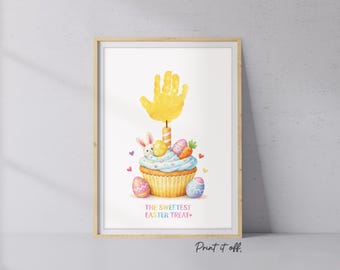 Happy Easter Sweet Treat - Handprint Footprint Feet Art Craft Baby Keepsake Memory - PRINT IT OFF 1007
