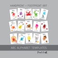 A-Z ABC Alphabet Handprint Craft Art Phonic Book \/ Baby Toddler Child \/ Letters Teacher Classroom Nursery Activity Card \/ Print It Off 0575 product logo