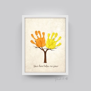 Your Love Helps Me Grow / Boom / Handafdruk Handen Art Craft / Kinderen Kinderen Baby Peuter / DIY Cadeaukaart Geheugen Aandenken Print 0314