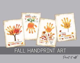 Fall Handprint Footprint Art Pack: Baby Toddler Keepsake (Digital Download) PRINT IT OFF 966