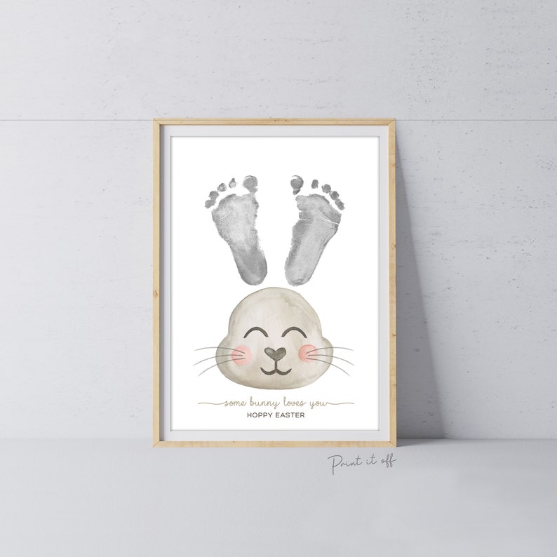 4 X Easter Handprint Footprint Craft Art PACK / Bunny Carrot Etsy