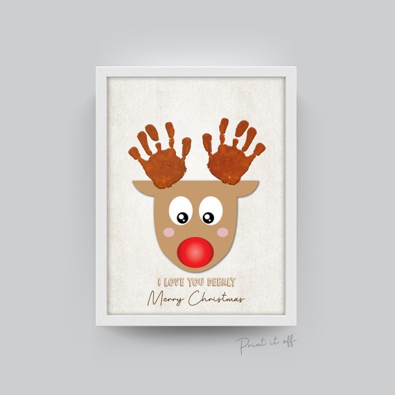 Love You Deerly / Merry Christmas Reindeer / Christmas Xmas Etsy