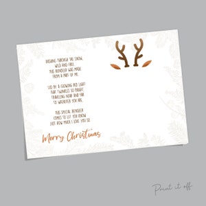 Reindeer Christmas Poem Handprint Footprint / Xmas Art Craft Baby Toddler Hand Foot / DIY ...