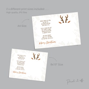 Reindeer Christmas Poem Handprint Footprint / Xmas Art Craft Baby Toddler Hand Foot / DIY ...