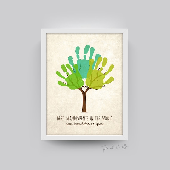 Grandparent Tree / Handprint Art / Your Love Helps Us Grow