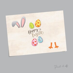 Bunny Chick / Footprint Handprint Hand Foot Art Craft / Hoppy Happy Easter / Kids Baby Toddler / Keepsake DIY Card / Print It Off