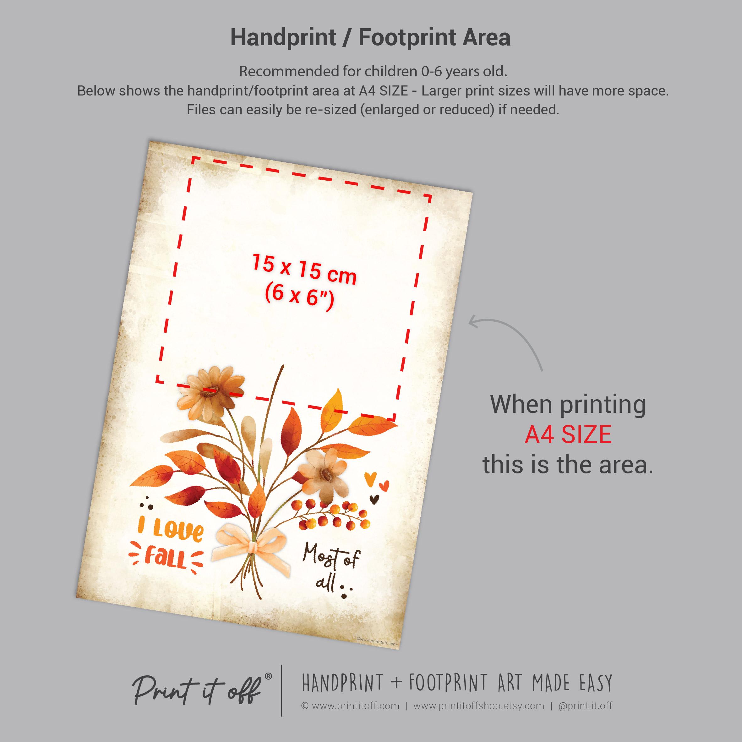 Fall Handprint Footprint Art: Baby Toddler Keepsake (digital Download ...
