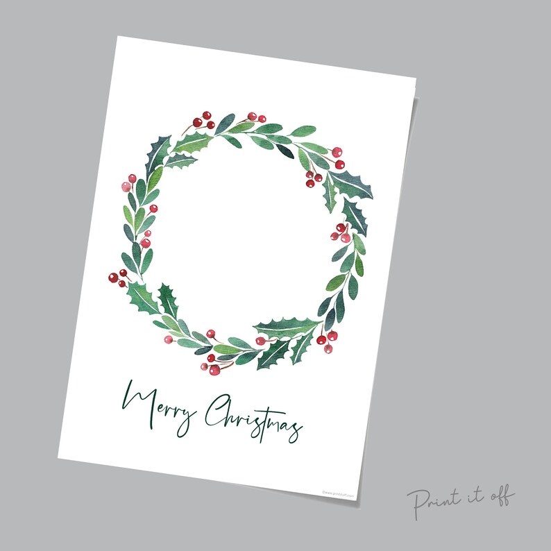 Merry Christmas Wreath / Handprints Footprints / Christmas Etsy