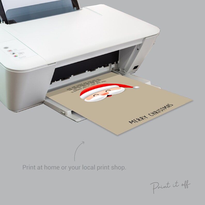 Santa Using Printer Santa Handprint Hand Art Craft / Xmas Father Christmas / First Baby ...