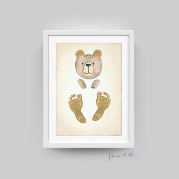 Baby Teddy Bear Footprint Foot Art Craft Kit Baby Newborn Kids