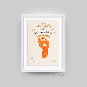 Mas dulce que tarta de calabaza / Süßer als Kürbiskuchen / Arte de la Huella Fußabdruck Kunst Handwerk / Thanksgiving Herbst / Print It Off 0659
