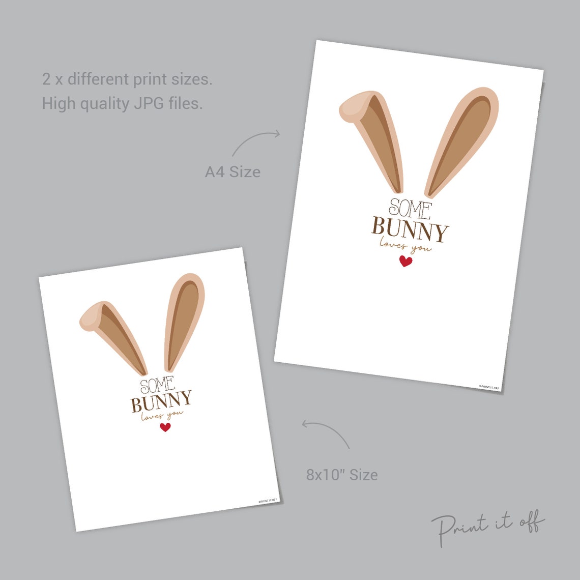 Some Bunny Loves You / Easter Feet / Footprint Handprint Art / Etsy