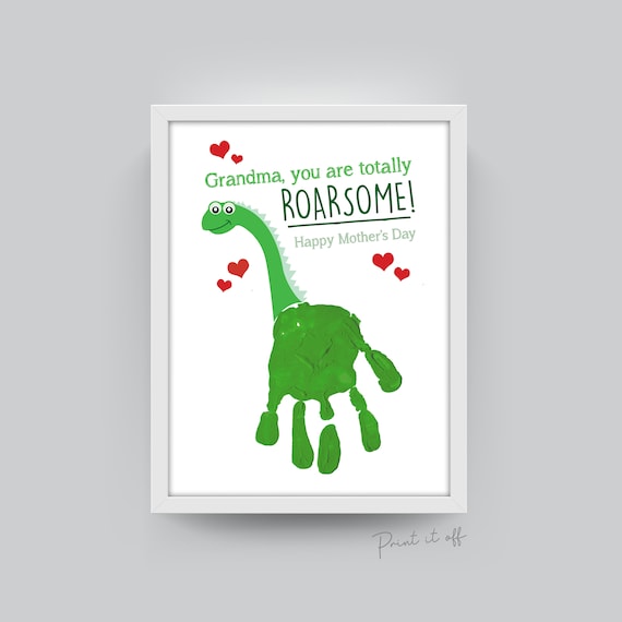 You are totally ROARsome - Dinosaur - Father's Day - Handprint Art