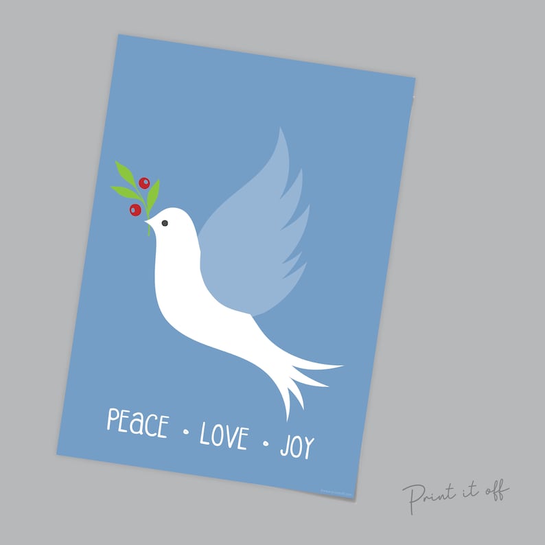 Peace Dove Bird Christmas Handprint Art Craft / Baby Toddler Etsy