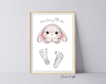 Some Bunny Loves You - Easter Handprint Footprint Art Craft Baby Keepsake Memory - PRINT IT OFF 0996