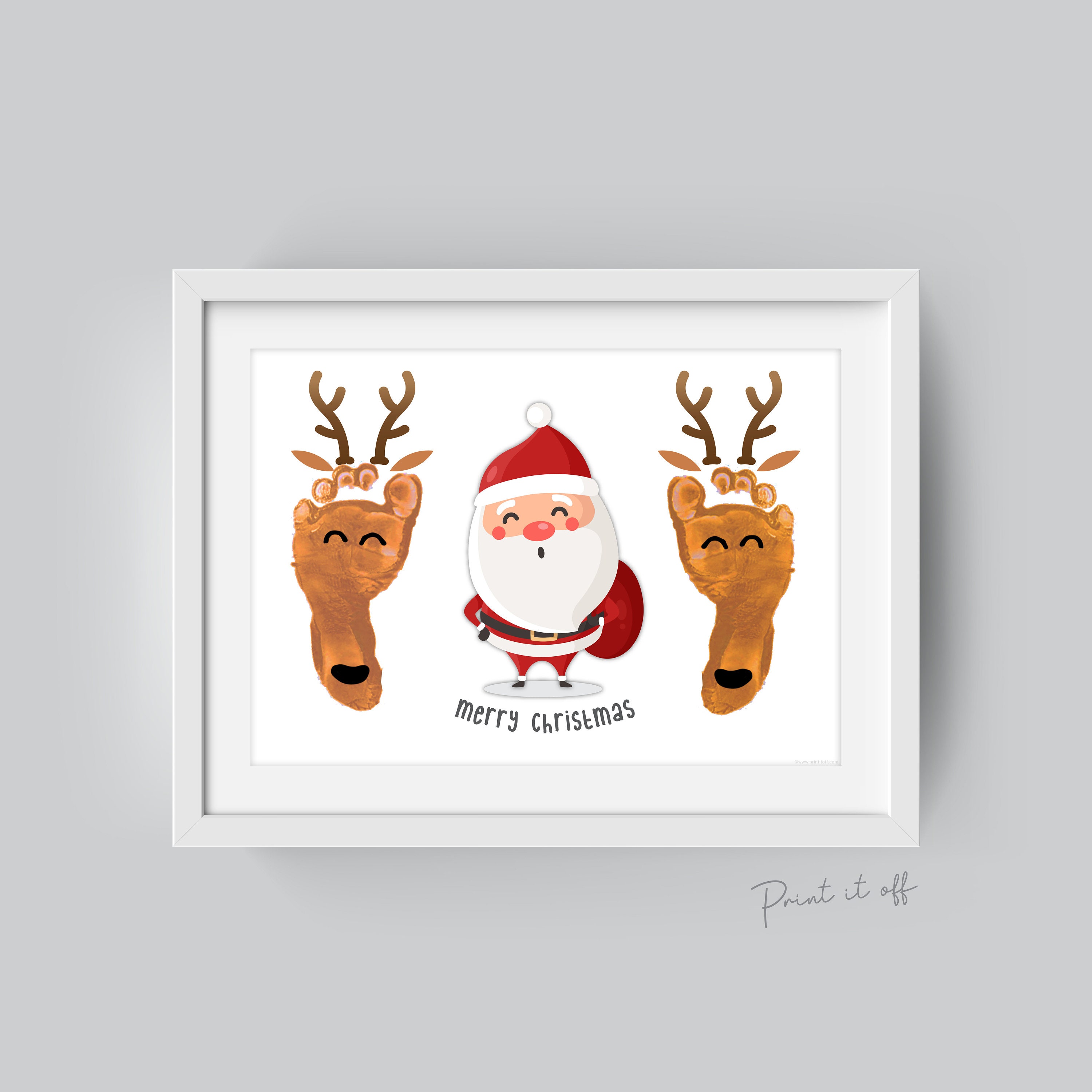 merry christmas santa and reindeer