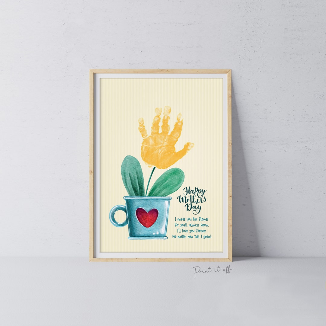 Mother's Day Flower / Handprint Hand Art Craft Mom Mum