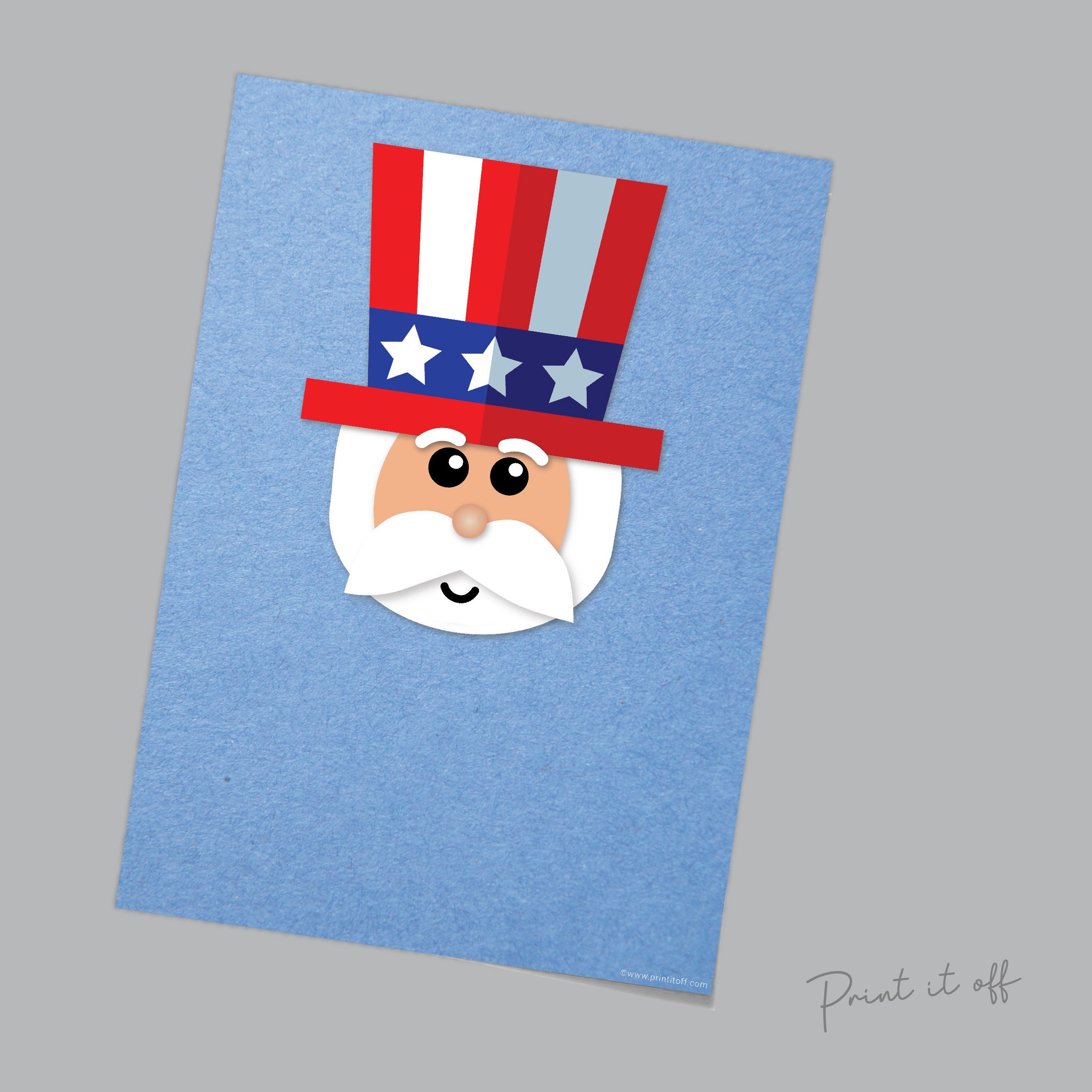 Uncle Sam Handprint Art / Craft Activity Card / Happy 4th of July ...