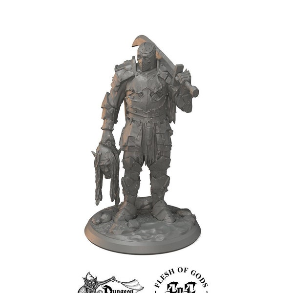 The Lake Knight - Flesh of Gods Miniatures Wargaming D&D DnD Pathfinder Hallowed Be They Evil Halloween Special