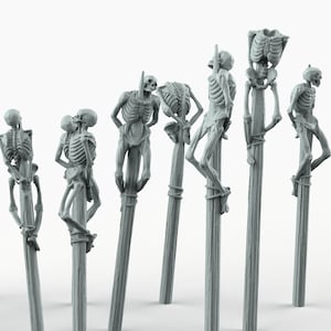 Impaled Skeletons - 28mm 32mm 40mm 54mm 75mm Printable Scenery Shadowfey Wilds Terrain Wargaming D&D DnD Pathfinder