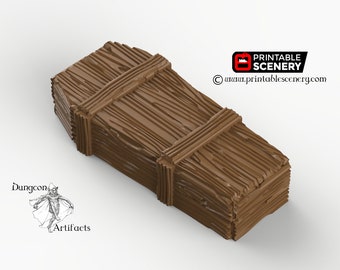 Coffin - 28mm 20mm 32mm Brave New Worlds Wasteworld Gaslands Terrain Scatter D&D DnD Pathfinder
