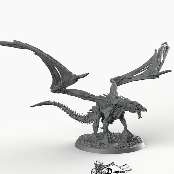 Undead Dragon - Printomancer3D Printomancer Miniatures Wargaming D&D DnD Pathfinder