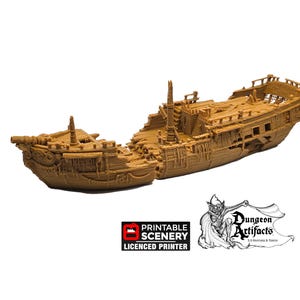 Das Wrack - Die Verschollenen Inseln 15 mm 28 mm 32 mm Wargaming Gelände D&D, DnD