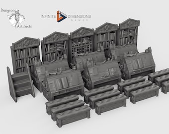 Scriptorium Furnishings Set 28mm 32mm Wightwood Abbey Wargaming Tabletop Scatter Miniatures Terrain