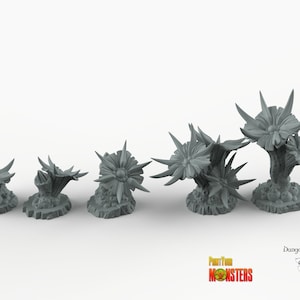 Venemous Flowers - Print Your Monsters Fantastic Plants and Rocks Resin Terrain Wargaming D&D DnD Pathfinder