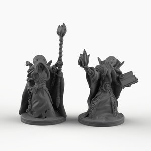 Psyche Flaying Priests - Mind Horror Warlock - EC3D Skyless Realms Wargaming Miniatures D&D DnD Pathfinder Lovecraft Cthulu Forgotten Realms