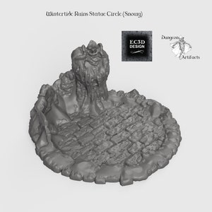 Wintertide Statue Circle Ruins - 15mm 28mm 32mm Wilds Wargaming Terrain