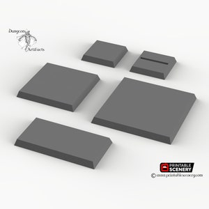 Square and Rectangular Bases for Miniatures - Minis Monsters Soldiers D&D DnD Wargaming Pathfinder