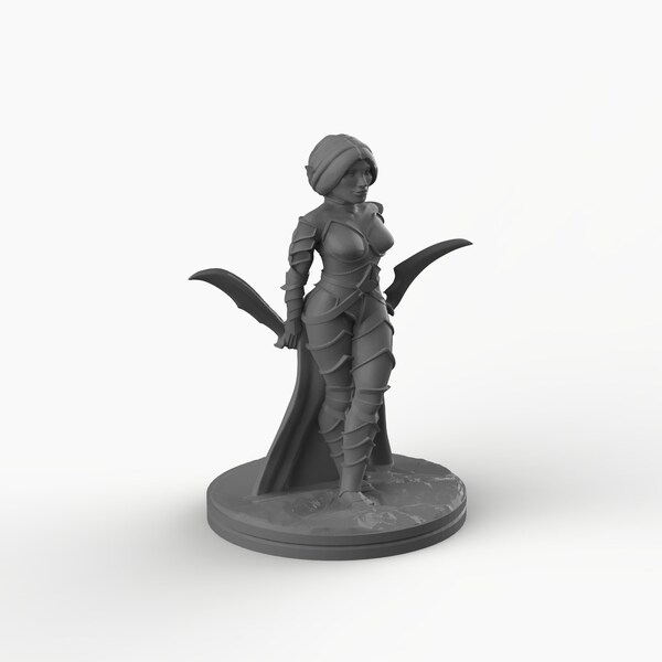 Dark Elf Assassin - EC3D Skyless Realms Wargaming Miniatures D&D DnD Pathfinder Drow PC