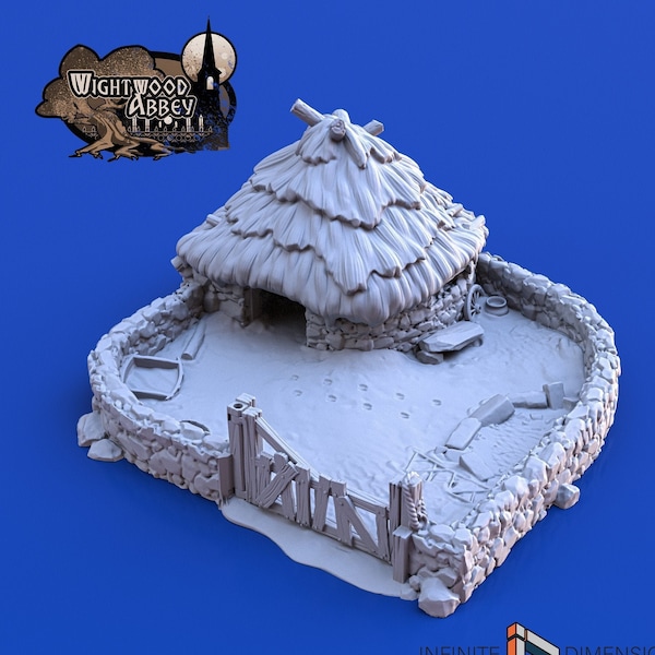 Porc Sty 28mm 32mm Maiale Wightwood Abbey Wargaming Terreno