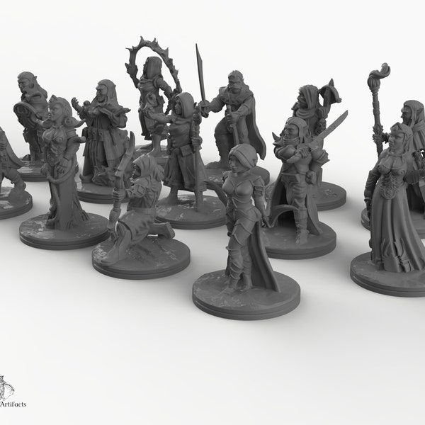 Dark Elf Miniatures Deluxe Set - Skyless Realms Wargaming Miniatures Monsters D&D DnD Pathfinder Forgotten Realms Drow