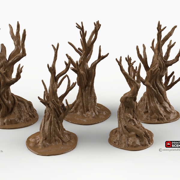 Winterdale - Gnarly Trees 28mm 32mm Wargaming Tabletop Scatter Terrain , Forest, Woods