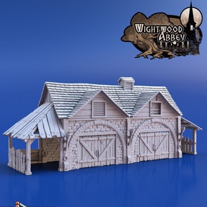 Stables 28mm 32mm Wightwood Abbey Wargaming Terrain