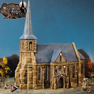 Iglesia de la abadía de Wightwood 15 mm 28 mm 32 mm Terreno de juego de guerra, Monasterio, Catedral