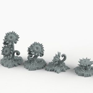 Fairy Sunflowers - Print Your Monsters Fantastic Plants and Rocks Resin Terrain Wargaming D&D DnD Pathfinder