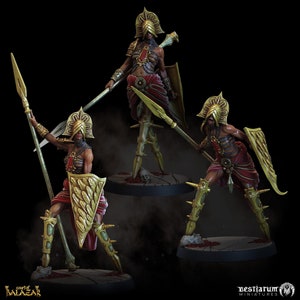 Exalted Spears | The Court of Balazar | Bestiarum | Miniatures D&D Wargaming DnD