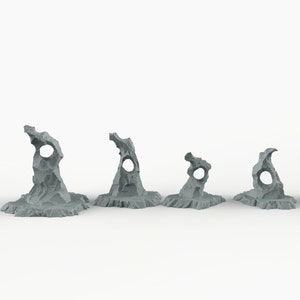 Sharp Glacier - Ice Shards - Print Your Monsters Fantastic Plants and Rocks Terrain Wargaming D&D DnD Pathfinder
