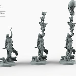 Lich Queen - Empress of the Undead - Mini Monster Mayhem Twisted Castle Wargaming Miniatures Skull Sorceress D&D DnD Pathfinder