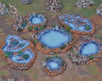 Fey Marshes and Pools - Shadowfey Wilds Swamp Fen Marsh Bog Wetlands Wargaming Terrain D&D DnD Pathfinder